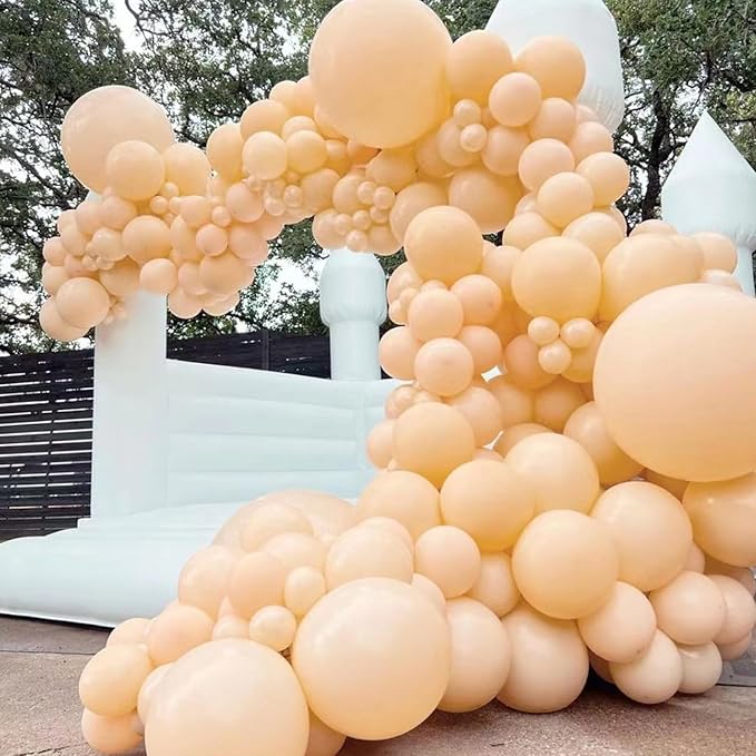 Nude Balloons, 12 Inch 30 Pcs Beige Balloon Retro Apricot Neutral Latex Balloons Matte Tan Cream Blush Peach Helium Party Balloons for Boho Birthday Wedding Baby Bridal Shower Party Decorations