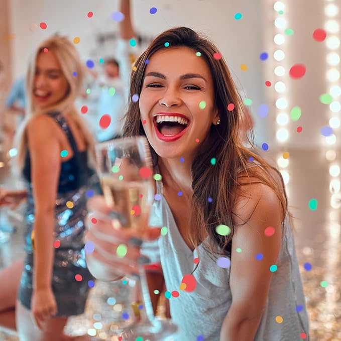 Round Tissue Paper Confetti Dots Table Confetti Glitter Dots for Wedding Baby Shower Birthday Party Table Decorations(Mixed 2.83 OZ)