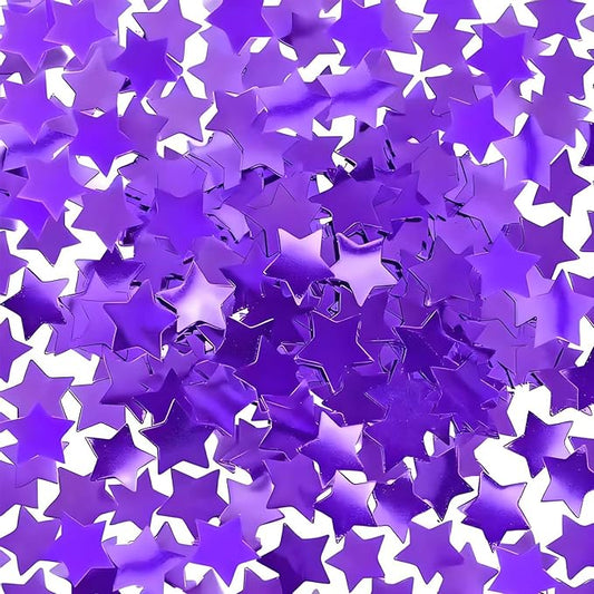 Purple Metallic Foil Star Confetti 0.78inch/2cm 8000PCS Table Confetti for Party Birthday Decoration or Filled Balloons