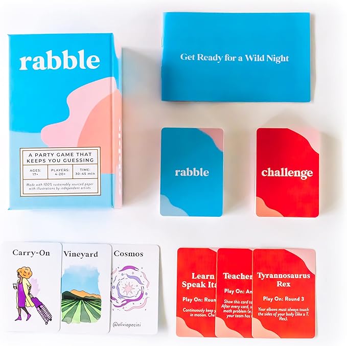Rabble - A Party Game That Keeps You Guessing | 4-20+ Players, Party Games for Adults, Teens, Family, Friends, Large Group, Game Night, Bachelorette Party, Adult Party Games