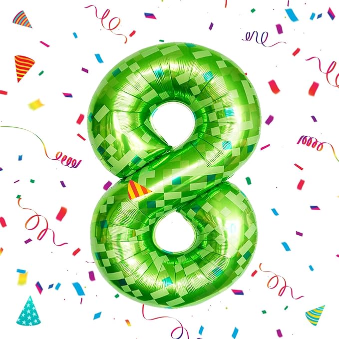 Walking Balloons, Self-Standing Large Foil Balloons for Theme Party Decoration(Number 1) (Pixel)