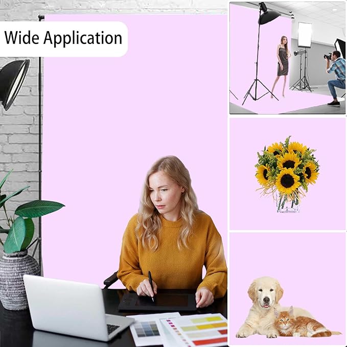 Light Purple Photography Backdrop for Photoshoot, Photo Backdrop Curtain, Perfect Light Purple Backdrops for Party Portrait Photoshoots Video Studio 10FTx10FT