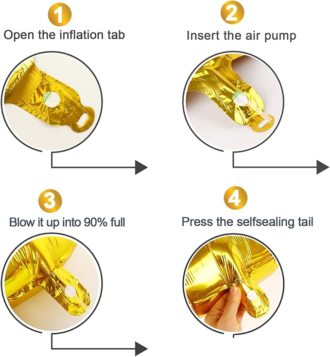 Gold Number 8 Balloon 40 Inch, 8th Birthday Party Decorations for Children, Giant 8 Foil Balloon for Party Supplies