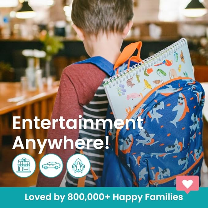 Cupkin Axolotl Sticker Book Activity, Toddler Airplane Travel Essentials, 300+ Axolotl Stickers for Kids + Eight Scenes + 8 Coloring Book Pages, Animal Lover Children's Gift, Kids Crafts for Ages 2-8