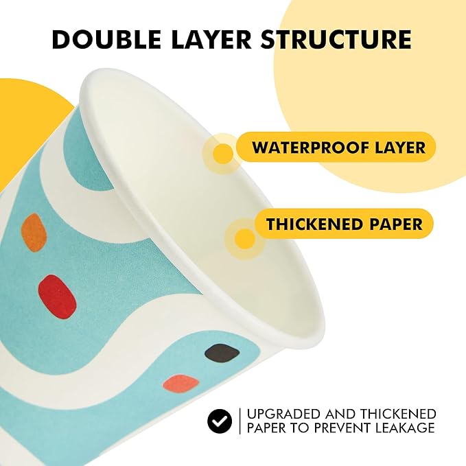 RACETOP [300 Pack] Paper Cups 3 oz, Bathroom Cups 3 oz, Disposable Bathroom Paper Cups, Small Mouthwash Cups, Ideal for Party