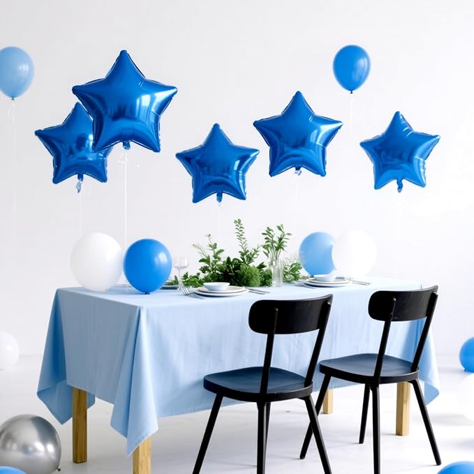 Blue Balloons Star Balloons Christmas Gifts Graduation Foil Balloon Mylar Helium Metallic 12pcs 18 Inch Arch Kit Blue Birthday Decorations Party Decorations Baby Shower Anniversary Wedding Halloween