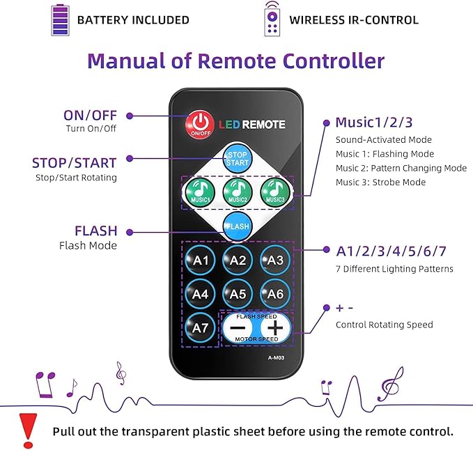 Litake UV Black Light for Glow Party, Sound Activated Party Light with Remote, LED Disco Ball Strobe Light in Dark Party Supplies, Dj Lighting for Halloween Birthday Home Dance Party Decoration 4 Pack