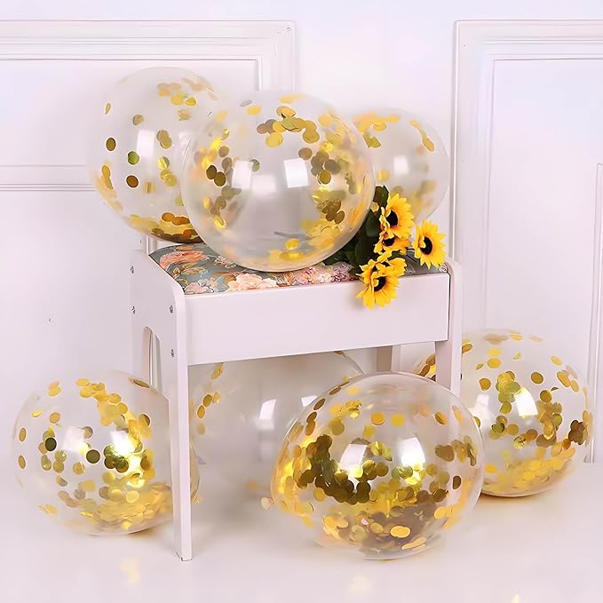 Gold Metallic Foil Confetti 8000 Pcs Shiny Round Table Confetti for Fill Balloon Wedding Graduation Party Decorations,60g of pack