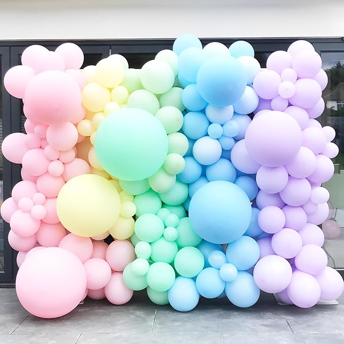 105pcs Pastel Balloons 12inch Party Latex Balloons for Birthday Easter Baby Shower Graduation Wedding Gender Reveal Anniversary Party Decorations