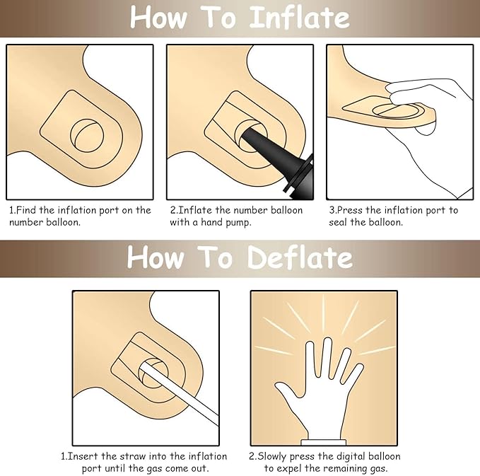 40 Inch Apricot Foil Balloon Number 7, Giant Self Inflating Nude Number Balloons 0-9 Digital Helium Balloons Set for Girls Boys 7th Birthday Anniversary Baby Shower Party Decorations Supplies