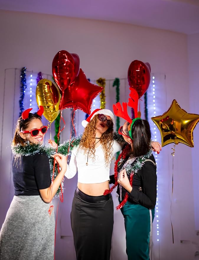 Red Star Balloons, 20Pcs 18 Inch Red Foil Balloons Big Star Shaped Balloon Helium Mylar Star Balloon for Christmas Birthday Anniversary Wedding Valentines Day Party Decorations