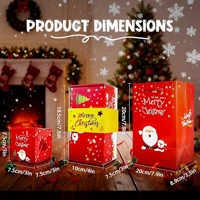 Surprise Gift Box Explosion for Money, New Christmas Surprise Gift Box Unique Folding Bouncing Red Envelope Gift Boxs, Christmas Money Boxs for Birthday Anniversary (20Pcs Sky Blue)