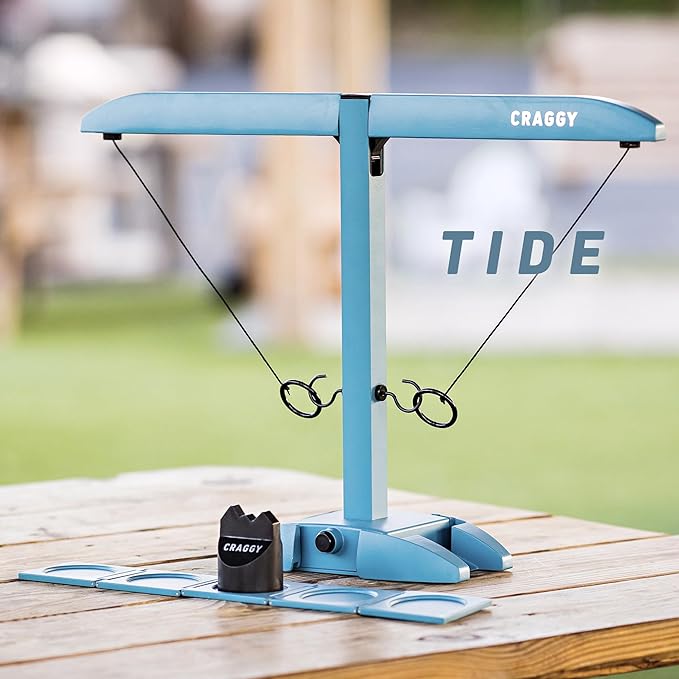 Craggy Games Ring Toss & Shot Ladder Game Hooks XPLR - Portable Aluminum Hook and Ring for Indoor/Outdoor Games - Family Game Night, Party Games, Travel, Multiplayer for Ages 12+