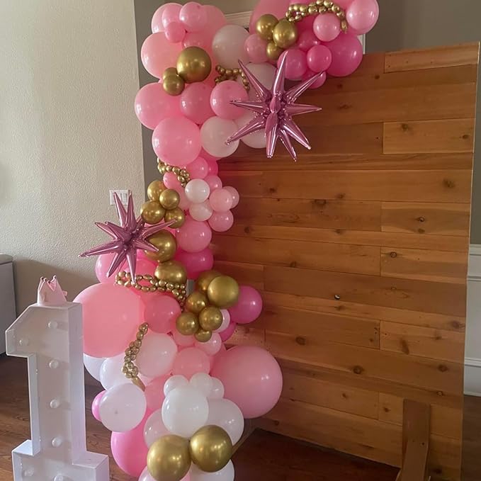 Pink Gold Balloons 60 Pcs 12 Inch Pink Gold White Balloons Retro Pearl Light Pink Gold Confetti Balloon for Girls Women Confession Proposal Engagement Wedding Baby Shower Birthday Party Decorations