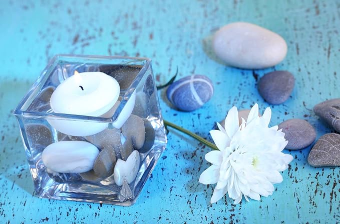 D'light Online 3 Inch Extra Large Floating Candles, 13 Hours Extended Burn Time Bulk Pack for Events for Weddings, Spa, Home Decor, Special Occasions and Holiday Decorations (Set of 54, White)