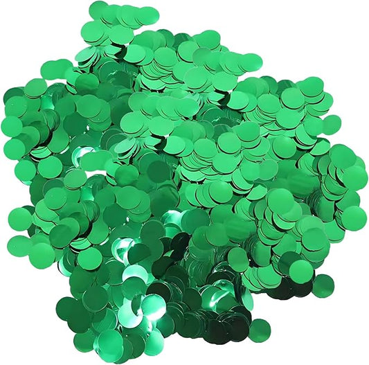 Green Metallic Foil Confetti 8000 Pcs Shiny Round Table Confetti for Fill Balloon Wedding Graduation Party Decorations,60g of pack