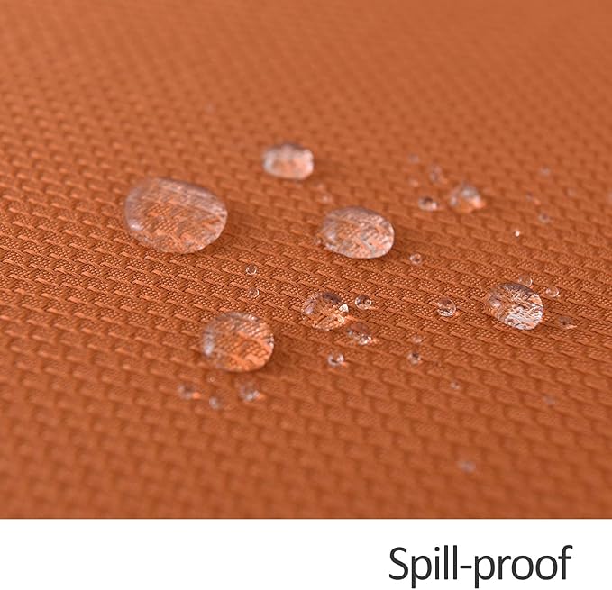 maxmill 2 Pack Rectangle 52 x 70 Inch Rust Textured Tablecloth Waterproof Spillproof Wrinkle Free Fall Table Cloth, Kitchen Dining Tabletop Thanksgiving Decoration, Halloween Table Decoration