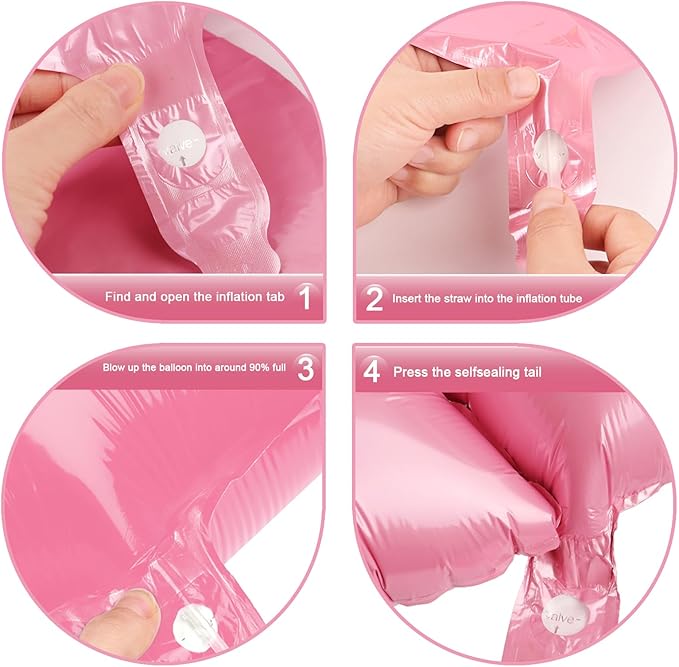 Digital Number 7 Pink Crown Birthday Balloon 40 Inch, Foil Balloons for 7 17 27 70 77 Party Decorations Supplies, Pink Crown Mylar Numbers Balloon for Seven Wedding Anniversary