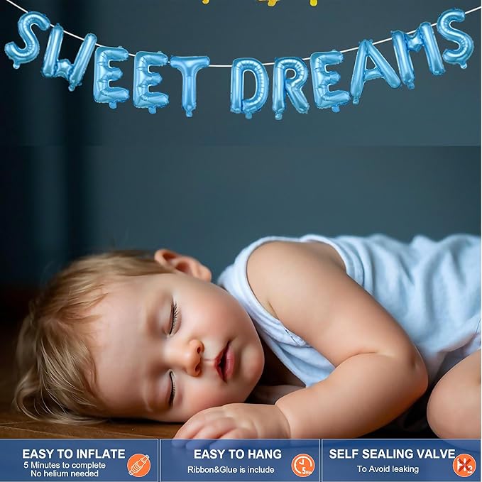 58 PCS Letter Balloons Alphabet Letters 2 Sets A- Z & 1 Sets AEIOU 16 - Inch Mylar Foil Balloons Set for Wedding/Birthdays/Annivs/Grads party Decoration Banner Custom Phrase (Baby Blue)