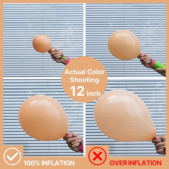 PartyWoo Nude Balloons 100pcs 5 Inch Apricot Fall Neutral Boho Latex Balloons for Jungle Safari Thanksgiving Boy Baby Shower Birthday Anniversary Neutral Woodland Themed Party Decorations Brown-Y103