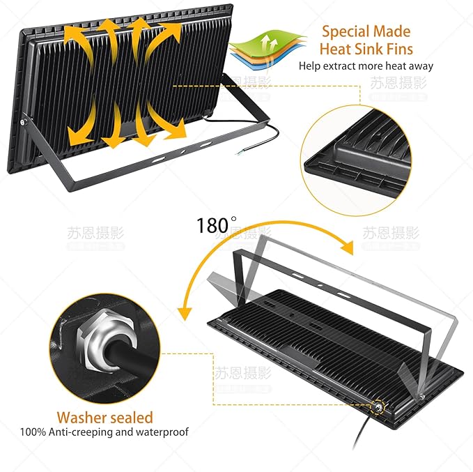800W 2pack LED Flood Lights,3700 watt Equivalent 89500LM Super Bright Outdoor LED Arena Lights 100-277V IP65 Waterproof 5000K Daylight Commercial Lighting for Stadium,Backyard, Parking lot etc