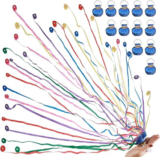 No Mess Streamers Poppers,36Pack Colorful Party Favors Confetti Shooters,Wedding,nye,School Opening,Graduation,Retirement Party (blue multicolor 36pack)