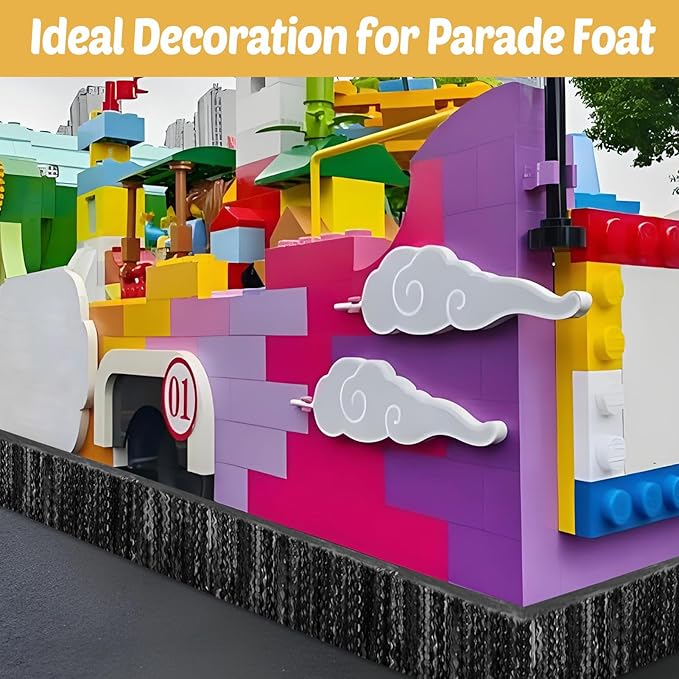 6 Pack 10 Feet Black Wave Foil Fringe Garland Metallic Tinsel Streamers Banner Wall Hanging Curtain Backdrop for Parade Floats, Mother's Day, Easter, Wedding, Birthday Party Decoration