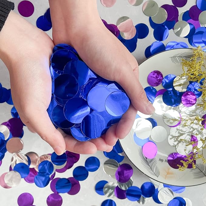 Pink Confetti 5000 Pieces 1 Inch Table Confetti Glitter Dots for Wedding Baby Shower Birthday Party Table Decorations(1.76 OZ)