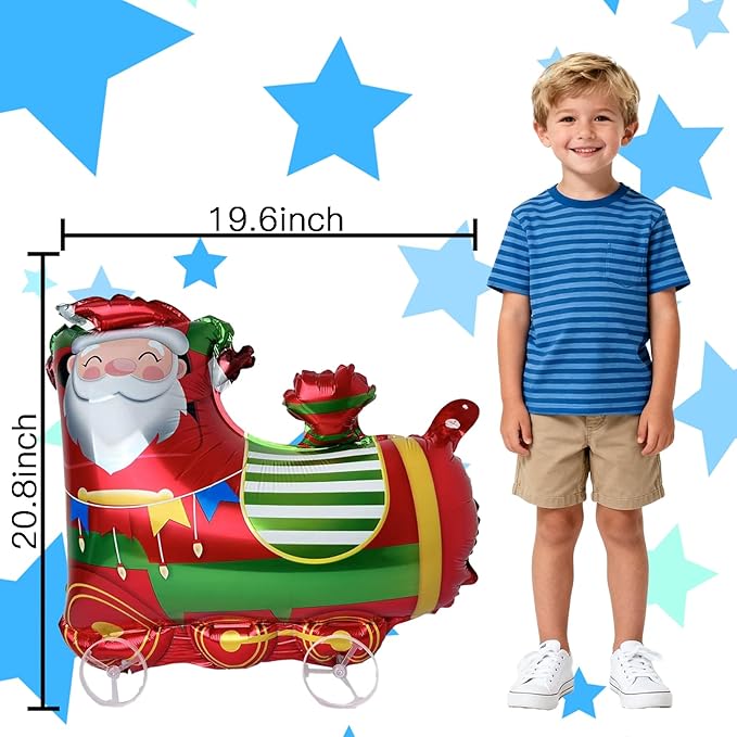 Walking Christmas Balloons, Self-Standing Foil Balloons for Christmas Party Decorations, New Year, Birthday Party Supplies (Walking4)