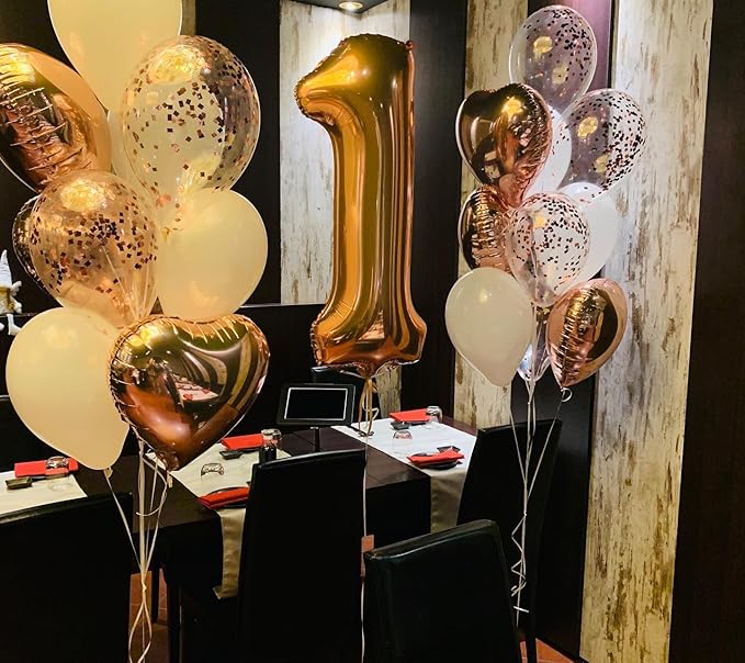Gold Number 60 Balloon 40 Inch, 60th Birthday Party Decorations for Children, Giant 60 Foil Balloon for Party Supplies