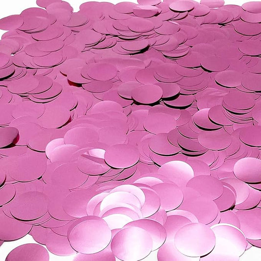 Pink Confetti 5000 Pieces 1 Inch Table Confetti Glitter Dots for Wedding Baby Shower Birthday Party Table Decorations(1.76 OZ)