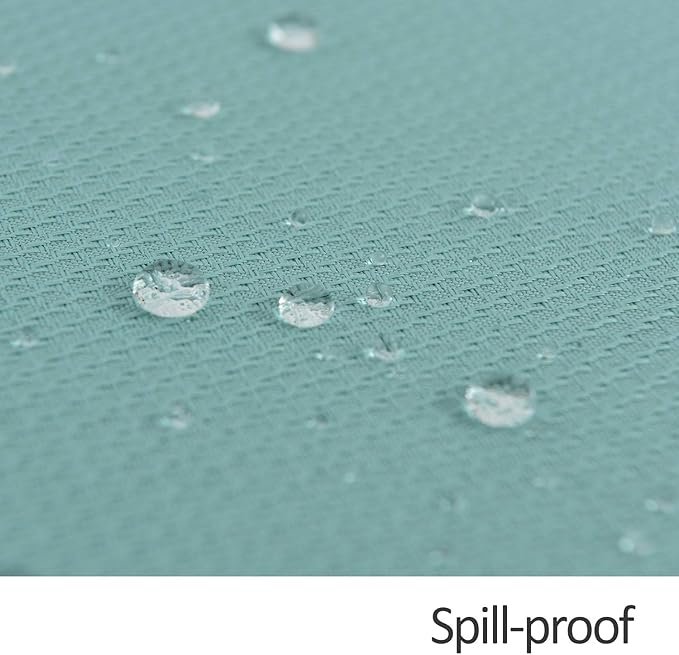 maxmill Round Textured Tablecloth Spill-Proof Wrinkle Free Soft Jacquard Table Cloth for Round Table Cover, for Dining Room Buffet Banquet Parties Holiday Dinner, 70 Inch, Turquoise