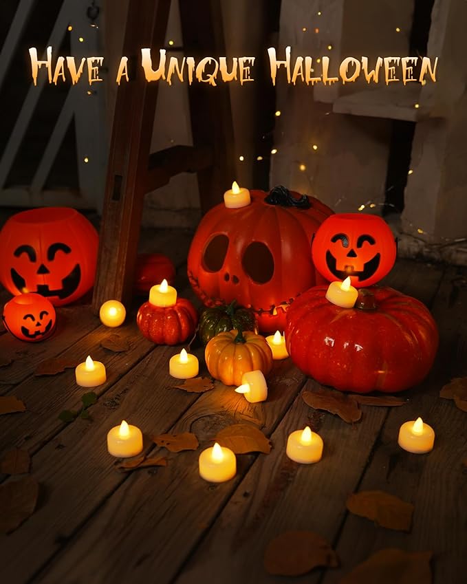 Raycare 150Pack Battery Operated Tea Lights Candles, Long Lasting Fake Candles, Flameless LED Tea Lights, Electric Candle for Wedding, Centerpieces, Home Decor, Halloween, Christmas