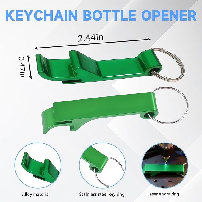 10-500pcs Personalized Bottle Opener Keychain Bulk,Custom Engraved Text/Logo, Perfect Wedding Favors, Party Gifts for Guests, Bar, Graduation, Christmas