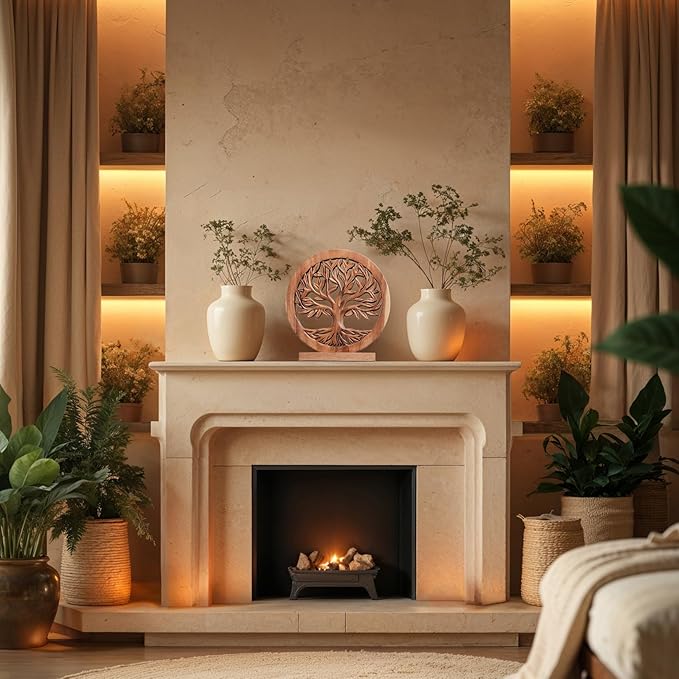 Decozen Solid Wood Tree Sculpture, Home Decor, Living Room, Boho Deocr, Coffee Table, Centerpiece Table Decorations, Mantle, Dining Table Centerpiece, Bathroom Shelf, Farmhouse