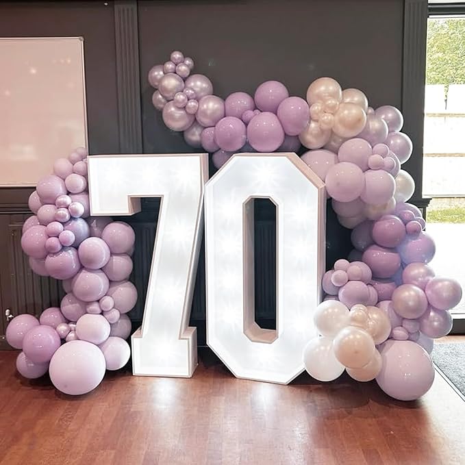 Pearl Purple Balloon Arch Kit Double Stuffed Pearl and Purple Balloons With Pearl Stickers 5/10/12/18 Inch purple Balloon Arch For Wedding Birthday Baby Shower Decorations
