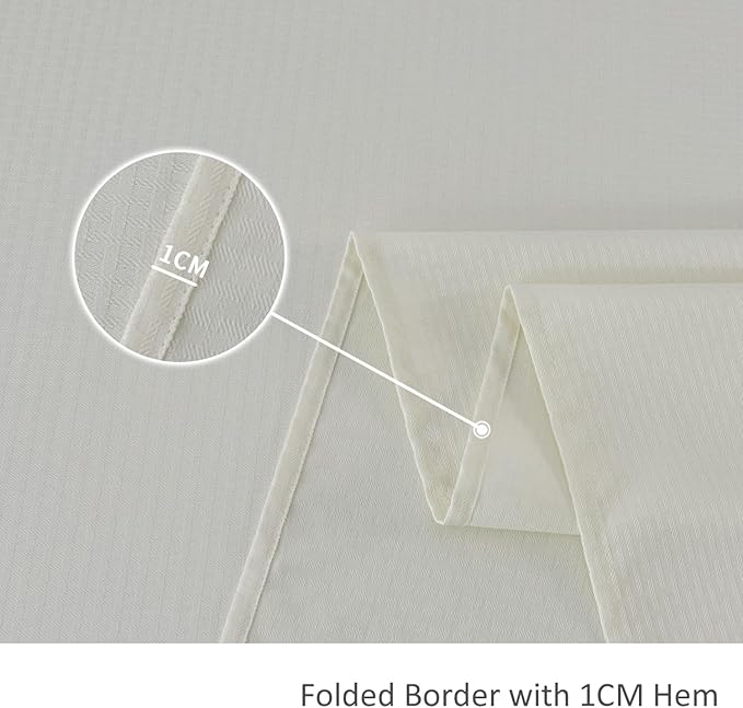 maxmill Square Tablecloth Weaved Texture Stain Resistant Waterproof Wrinkle Resistant Washable Soft Table Cloth, Decorative Fabric Table Cover for Dining Room Dinner and Parties, 52 x 52 Inch, Ivory