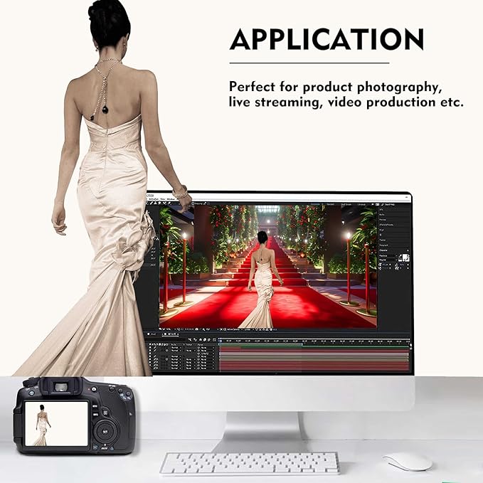 Ivory Photography Backdrop for Photoshoot, Photo Backdrop Curtain, Perfect Ivory Backdrops for Party Portrait Photoshoots Video Studio 6FTx9FT