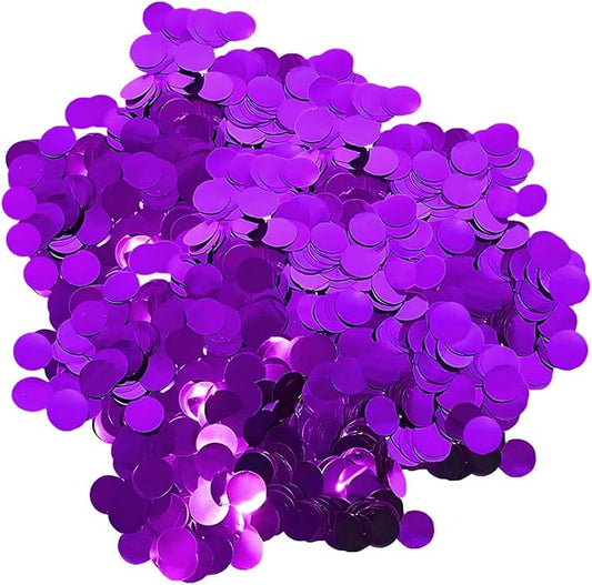 Purple Metallic Foil Confetti 8000 Pcs Shiny Round Table Confetti for Fill Balloon Wedding Graduation Party Decorations,60g of pack