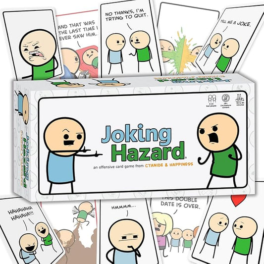 Joking Hazard by Cyanide & Happiness - 360+ Funny & Inappropriate Comic Cards, Hilarious Party Games | Includes Add-Your-Own-Words Cards | Main Card Game