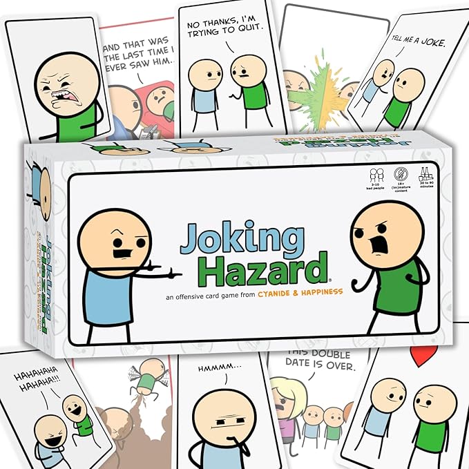 Joking Hazard by Cyanide & Happiness - 360+ Funny & Inappropriate Comic Cards, Hilarious Party Games | Includes Add-Your-Own-Words Cards