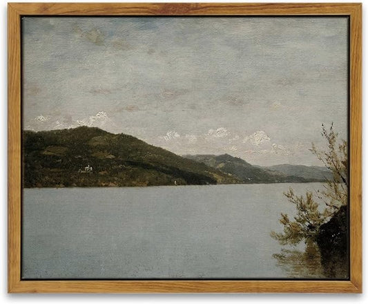 InSimSea Framed Canvas Wall Art Vintage Decor, Vintage Room Decor, Classical Landscape Oil Paintings for Wall Decorations, Canvas Wall Art for Bedroom Living Room, Bathroom Decor Wall Art, 8"x10"