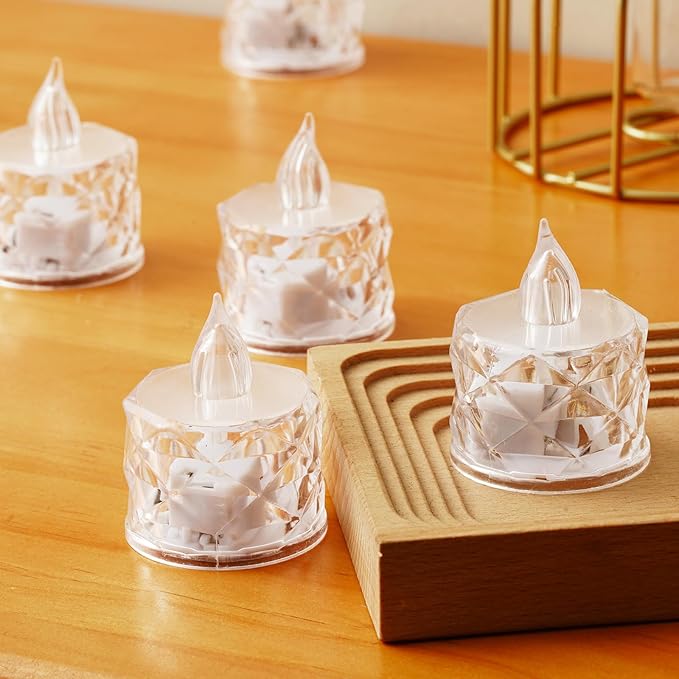 24PCS Flameless LED Candles - Battery Operated Votive Lights for Wedding Centerpieces, Holiday Tablescapes, Yoga Studios - Safe Tabletop Decor for Dinner Parties & Home Ambiance Lighting