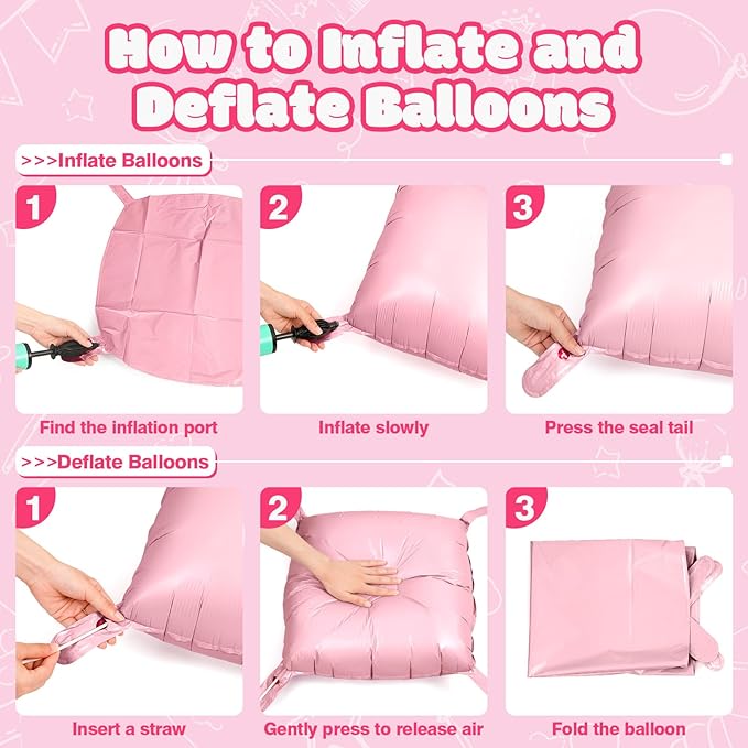 NISOCY 25PCS Pastel Square Foil Balloons Wall Backdrop Double Sided Multicolor Macaron Balloon Tunnel Arch Kit for Birthday Baby Bridal Shower Gender Reveal Easter Wedding Party Decorations