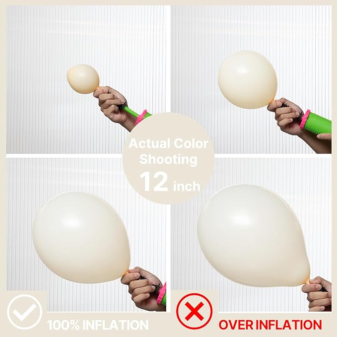 PartyWoo Beige Balloons 50 pcs 12 Inch Cream Ivory White Balloons for Wedding Baby Shower Birthday Bridal Shower Graduation Engagement Easter Anniversary Tea Boho Party Decorations White-Q08