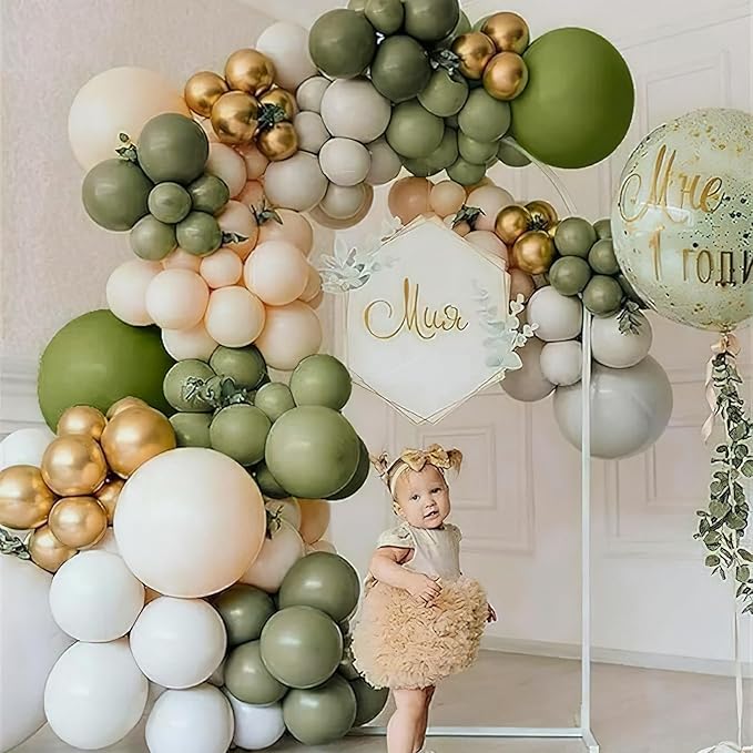 PartyWoo Sage Green Balloons 50 pcs 5 Inch Small Mini Matte Sage Olive Green Boho Neutral Eucalyptus Latex Balloons for Wedding Baby Shower Gender Reveal Birthday Party Decorations Green-F11