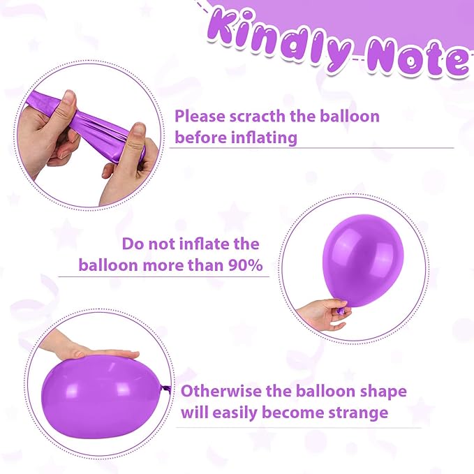 Pink Blue Purple Balloons, 50PCS 12 Inchs Pink Metallic Blue Silver Theme Balloon Latex Balloons for Kids Birthday Hawaii Tropical Party Supplies Baby Shower Party Decorations