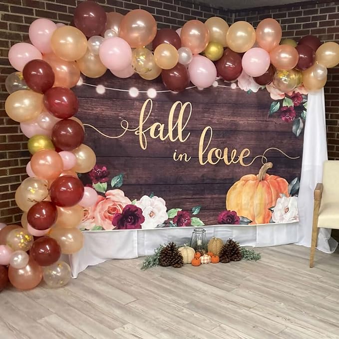 Rose Gold Balloon Set 12 Inch Burgundy Rose Gold Balloons 35 Pcs Champagne Wine Red Metallic Gold Confetti Balloons for Girls Women Bachelorette Wedding Bridal Shower Birthday Party Decorations