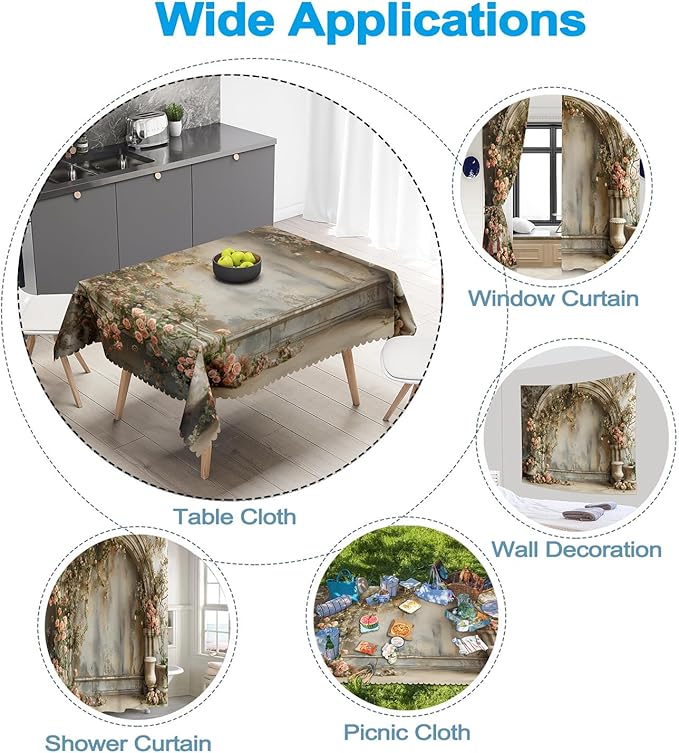 10x6.5ft Vintage Roses Backdrops for Photography European Old Building Wall Spring Pink Floral Background for Wedding Womens Day Birthday Mothers Day Bridal Shower Valentines Day Newborn