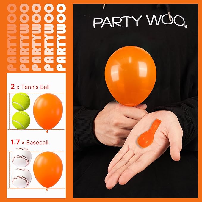 PartyWoo Orange Balloons 50 pcs 5 Inch Small Mini Fall Tangerine Autumn Latex Balloons for Thanksgiving Halloween Little Cutie Wedding Baby Shower Birthday Graduation Party Decorations Orange-Y9